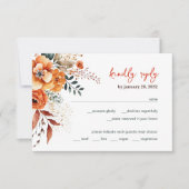 Hochzeitsfeier RSVP Karte (Vorderseite)