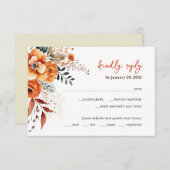 Hochzeitsfeier RSVP Karte (Vorne/Hinten)