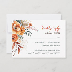 Hochzeitsfeier RSVP Karte