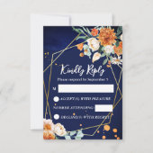 Hochzeitsfeier RSVP Karte (Vorderseite)