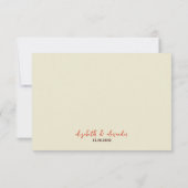 Hochzeitsfeier RSVP Karte (Rückseite)