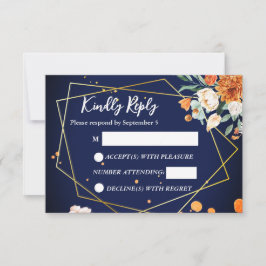 Hochzeitsfeier RSVP Karte