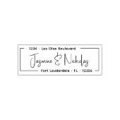 Hochzeitsfeier Rücksendeadresse Elegant Stilvolle Permastempel (Design)