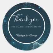 Hochzeitsfeier Runder Aufkleber (Vorderseite)