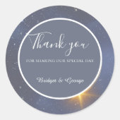 Hochzeitsfeier Runder Aufkleber (Vorderseite)