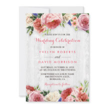 Hochzeitsfeier Rustikales, florales Chic White Woo