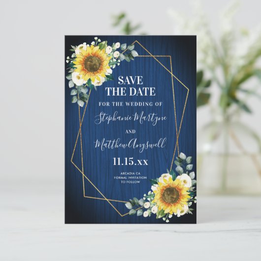 Hochzeitsfeier Save The Date (Stehend Vorderseite)