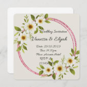 Hochzeitsfeier Set: Die Einladung (Vorne/Hinten)