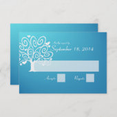 Hochzeitsfeier Silhouette UAWG RSVP Karte (Vorne/Hinten)