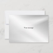 Hochzeitsfeier Silver Floral Geometric Elegant Dankeskarte (Rückseite)