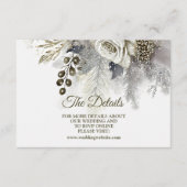 Hochzeitsfeier Silver Golden White Roses Blume Begleitkarte (Vorderseite)