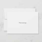 Hochzeitsfeier Silver Golden White Roses Blume Dankeskarte (Rückseite)