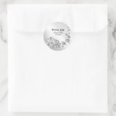 Hochzeitsfeier Silver Hearts Gray Modern Elegant Runder Aufkleber (Tasche)