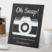 Hochzeitsfeier Social Media Foto Sockelschild (In Situ)