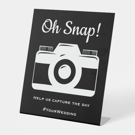 Hochzeitsfeier Social Media Foto Sockelschild (Vorderseite)