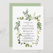 Hochzeitsfeier, Sommergrün Themeneinladung Einladung (Vorne/Hinten)