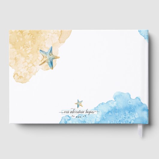 Hochzeitsfeier 🌊 Strand Gästebuch (Rückseite)