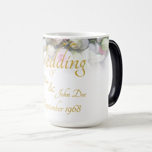 Hochzeitsfeier Tasse - Braut mit farbenprächtigem (VorderseiteRechts)