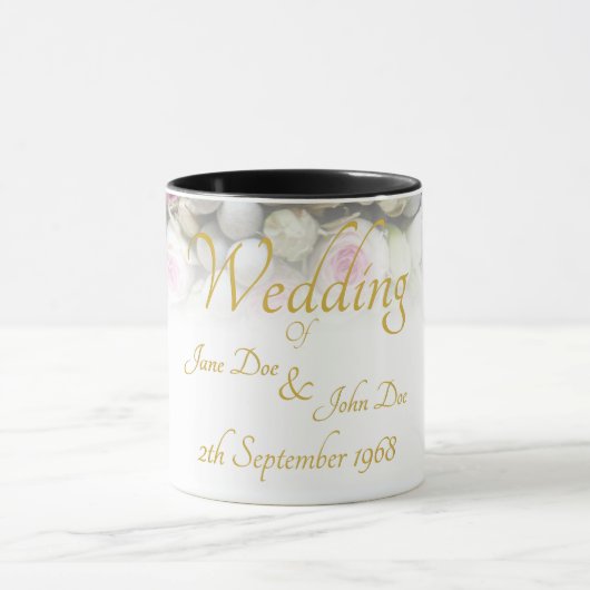 Hochzeitsfeier Tasse - Braut mit farbenprächtigem (Zentrum)