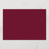 Hochzeitsfeier Timeline Planung einfache Bordeaux Programm (Rückseite)