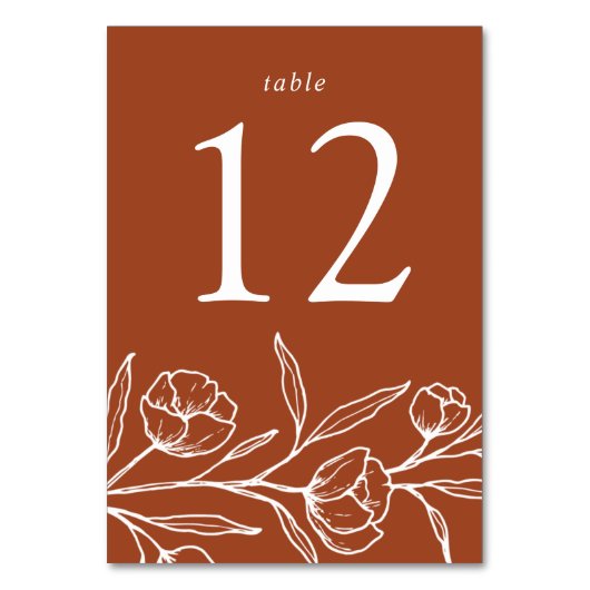 Hochzeitsfeier Tischnummer (Rückseite)