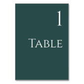 Hochzeitsfeier Tischnummer Grün und Weiß- (Rückseite)