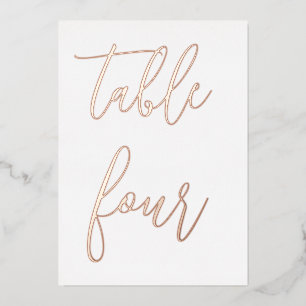 Hochzeitsfeier Tischnummer Modernes Minimalistisch