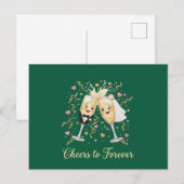 Hochzeitsfeier Toast Postkarte (Vorne/Hinten)