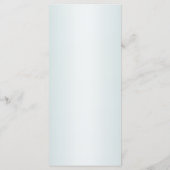 Hochzeitsfeier Türkis Weiße Blume Goldene Blätter Menükarte (Rückseite)