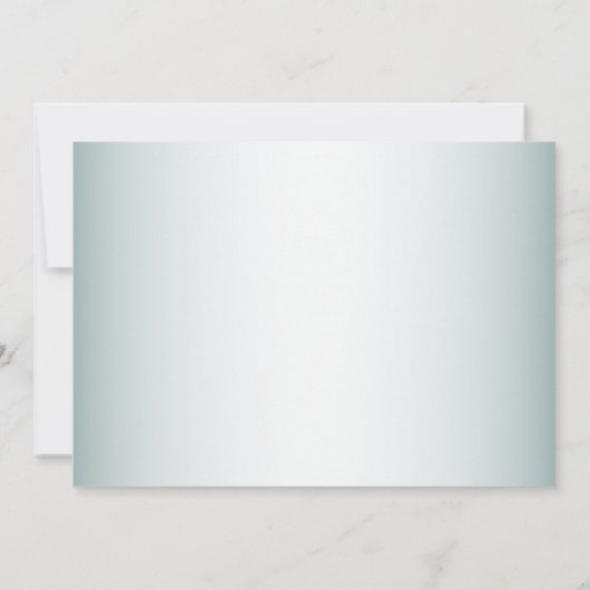 Hochzeitsfeier Türkis Weiße Blume Goldene Blätter Save The Date (Rückseite)