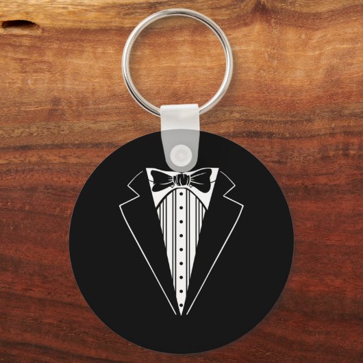 Hochzeitsfeier Tuxedo Matching Bachelor Party Funn Schlüsselanhänger (Vorderseite)