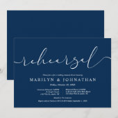 Hochzeitsfeier und Abendessen, modern und minimali Einladung (Vorne/Hinten)