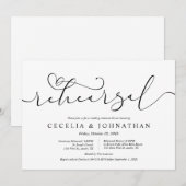 Hochzeitsfeier und Abendessen, modern und minimali Einladung (Vorne/Hinten)