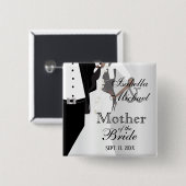 Hochzeitsfeier und Familienmitglieder Button (Vorne & Hinten)