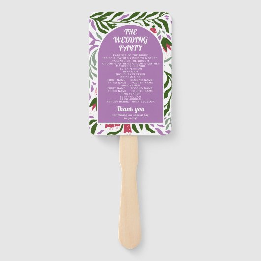 Hochzeitsfeier und Folklore Blume Fächer (Rückseite)