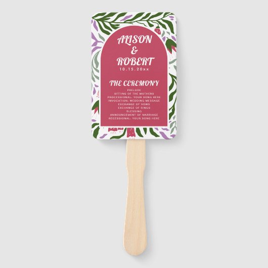 Hochzeitsfeier und Folklore Blume Fächer (Vorderseite)