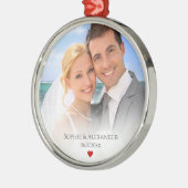 Hochzeitsfeier und Foto Ornament Aus Metall (Links)