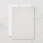 Hochzeitsfeier und Hochzeitsfeier auf rustikalem L RSVP Karte (Rückseite)