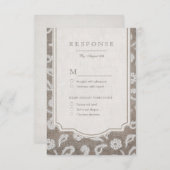 Hochzeitsfeier und Hochzeitsfeier auf rustikalem L RSVP Karte (Vorne/Hinten)