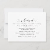 Hochzeitsfeier und Probe Einladung (Vorderseite)