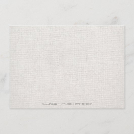 Hochzeitsfeier und rustikaler Empfang Begleitkarte (Rückseite)