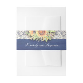 Hochzeitsfeier und Sonnenblumen Rustikale Hochzeit Einladungsbanderole