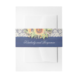 Hochzeitsfeier und Sonnenblumen Rustikale Hochzeit Einladungsbanderole