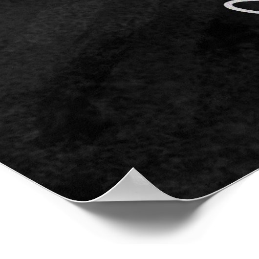 Hochzeitsfeier Unterschreiben Wählen Sie einen Pla Poster (Ecke)