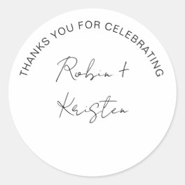 Hochzeitsfeier Vielen Dank Hotel Bag Snack Bag Süß Runder Aufkleber