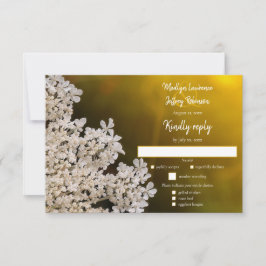 Hochzeitsfeier von Königin Anne in der Wildblume RSVP Karte