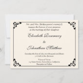 Hochzeitsfeier von Robinson, Hochzeit des Impressi Einladung (Rückseite)