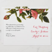 Hochzeitsfeier Vorlage Blumenprogramm Flyer (Vorne/Hinten)