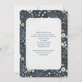 Hochzeitsfeier Vow Renewal Blumenrahmen Foto Einladung (Rückseite)