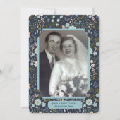 Hochzeitsfeier Vow Renewal Blumenrahmen Foto Einladung (Vorderseite)